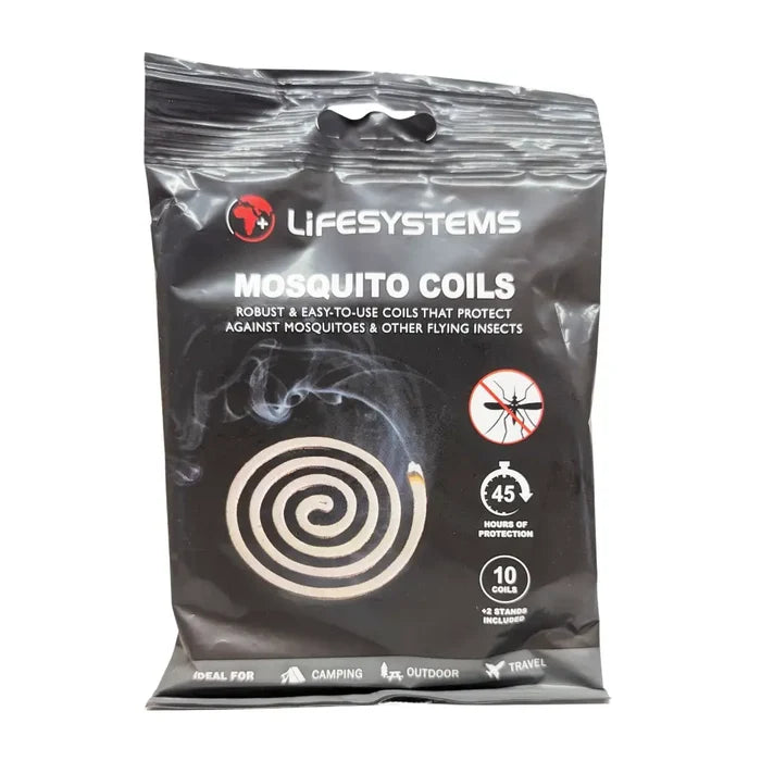 Front packaging of Lifesystems insect repellent coils on a white background