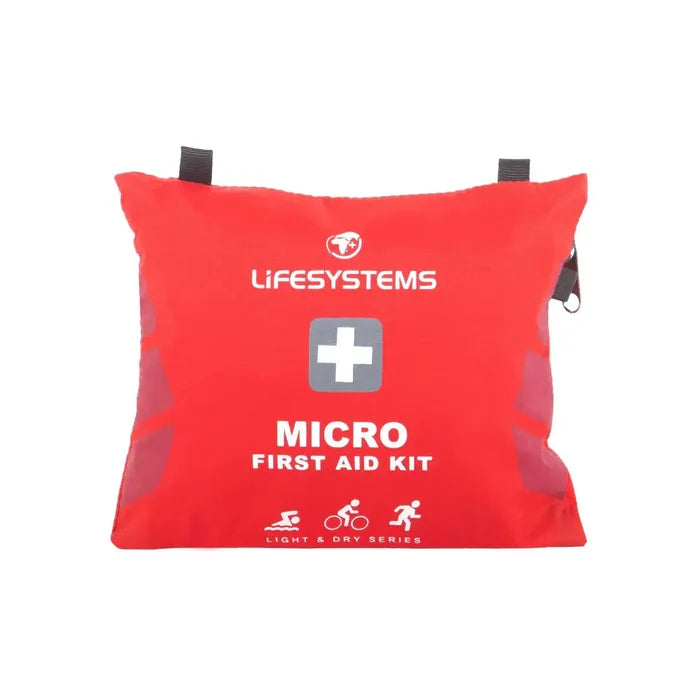 Lifesystems Light And Dry Micro First Aid Kit shown from the front on a white background