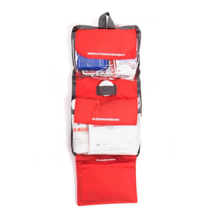 Lifesystems Waterproof First Aid Kit internal quick find system pack on a white background