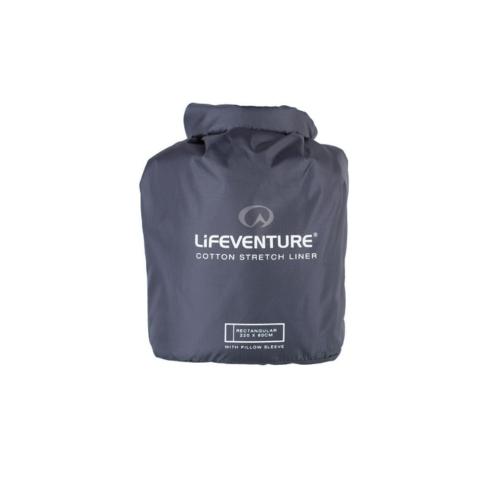 Lifeventure Cotton Stretch Sleeping Bag Liner Rectangular