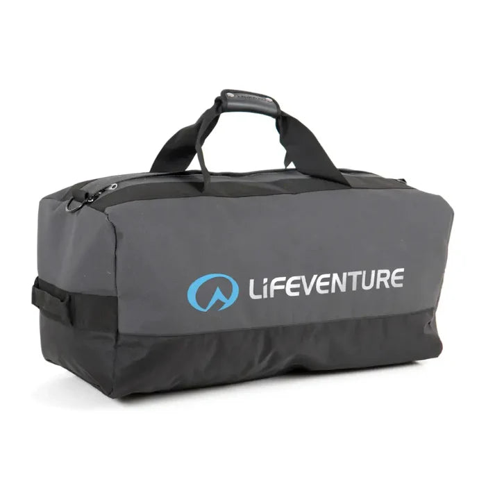 Lifeventure Expedition Duffle Bag 100 Litres in grey on a white background