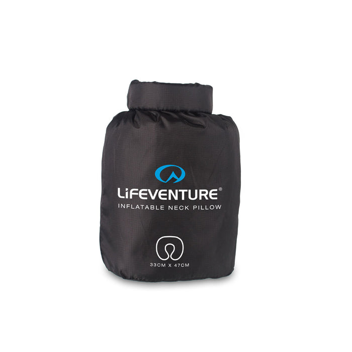 Lifeventure inflatable neck pillo wpacked in its stuff sack