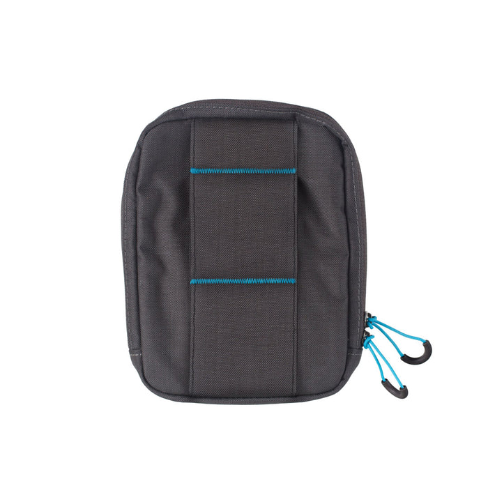 Reverse details of a Lifeventure RFid travel neck pouch