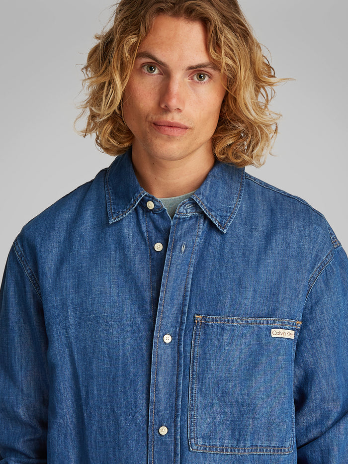 Linear Shirt in Denim