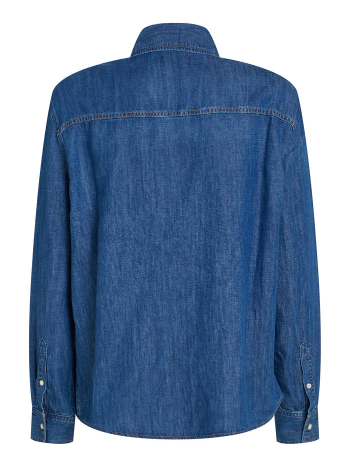 Linear Shirt in Denim