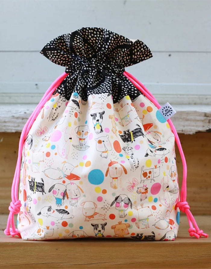 Lined Drawstring Bag Paper Sewing Pattern, Jeni Baker