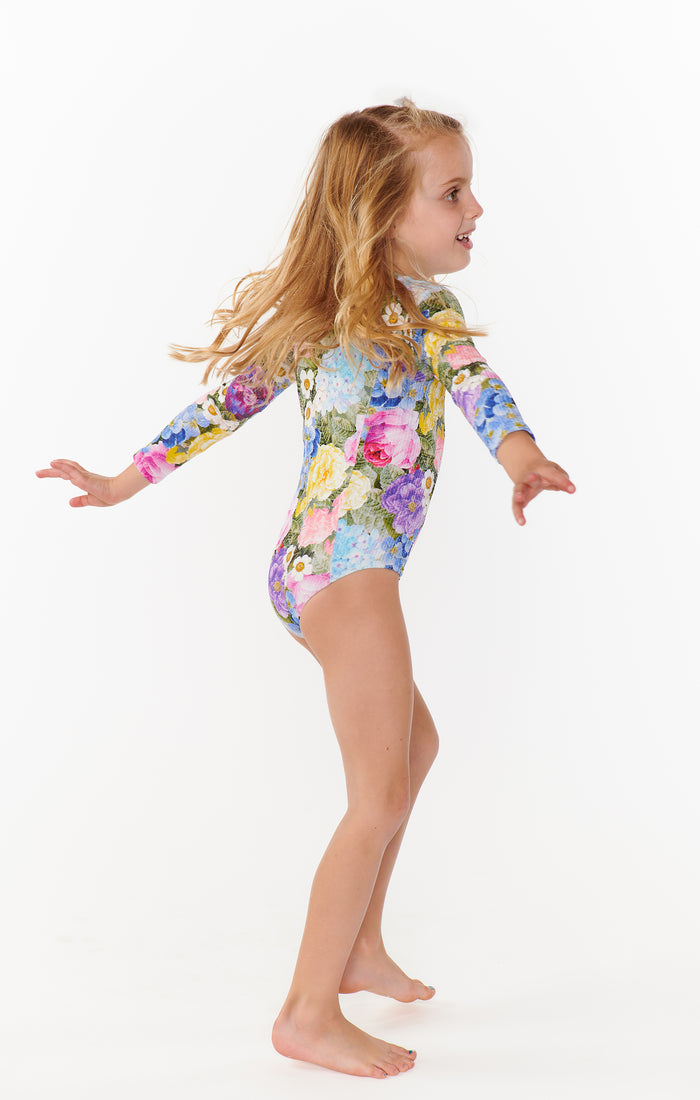 Little Surfside One Piece ~ Flower Shop Rib Scrunch