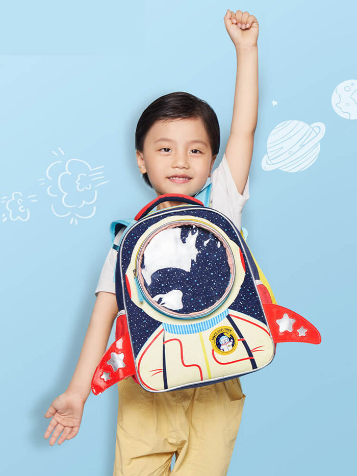 Little Tail Cartoon School Bag For Boys | Cute Kids Backpack