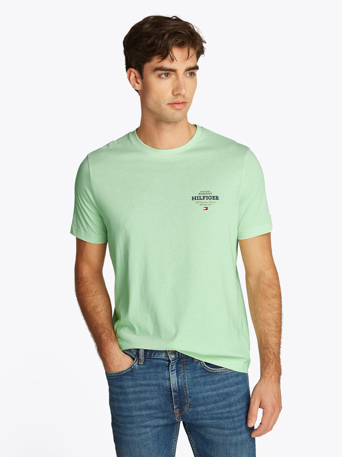 Logo Crew Neck Tee in Opal Geen