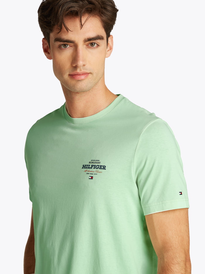 Logo Crew Neck Tee in Opal Geen