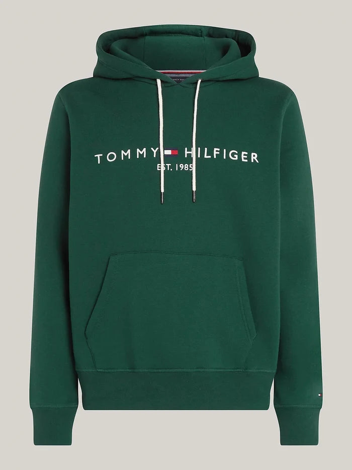 Logo Drawstring Hoody in Green