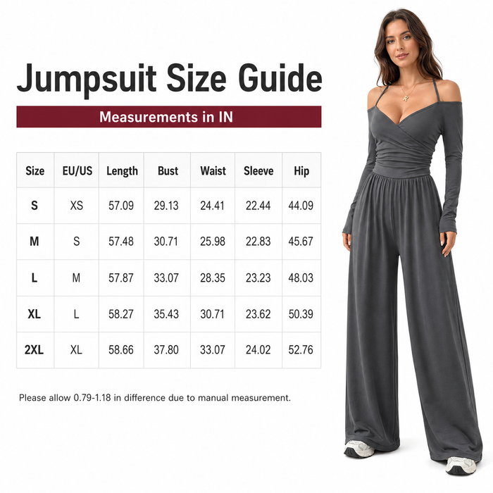 Long Sleeve Jumpsuit | V-Neck Style Edit