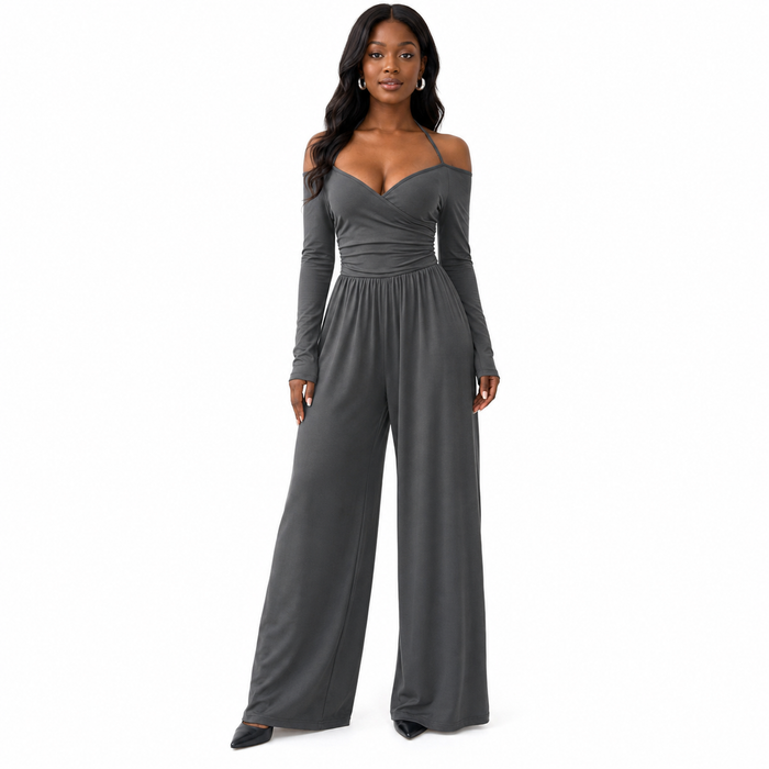 Long Sleeve Jumpsuit | V-Neck Style Edit