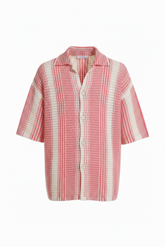 Loose Knit Shirt in turquoise | CRUX