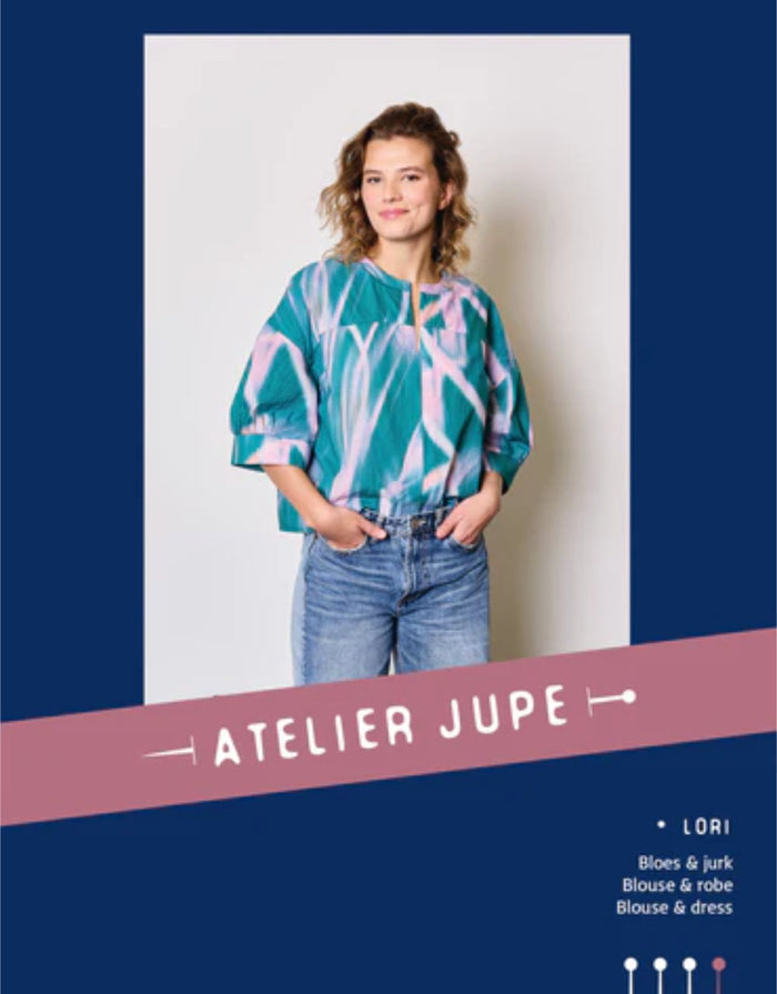 Lori Blouse and Dress Paper Sewing Pattern, Atelier Jupe