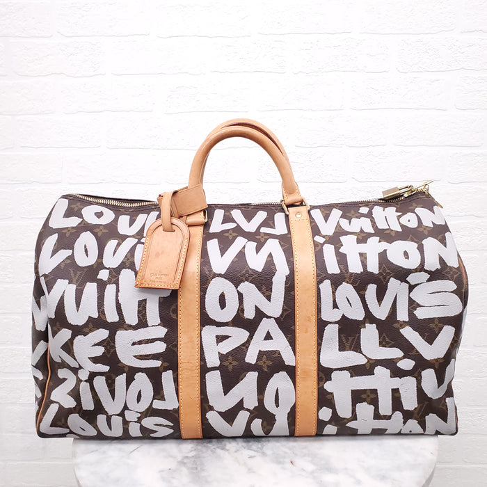 LOUIS VUITTON X STEPHEN SPROUSE 2001 KEEPALL 50 TRAVEL BAG