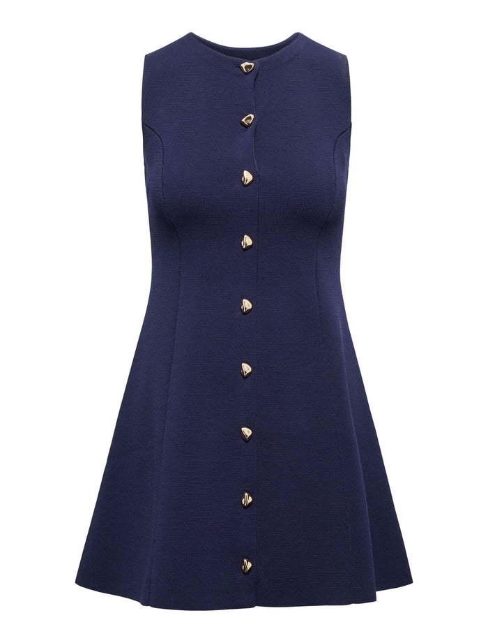 Lucienne Petite Fit And Flare Knit Mini Dress Forever New