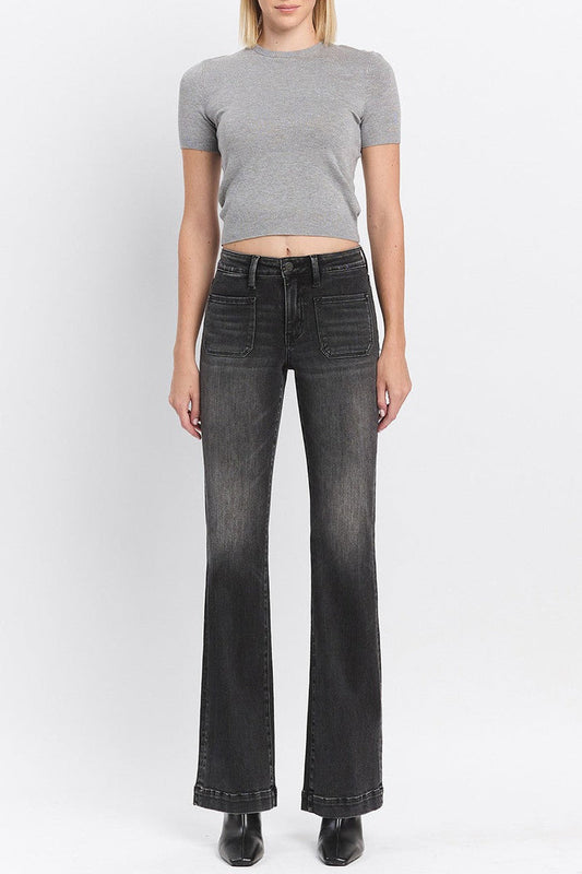 Lynn High Rise Patch Pocket Flare Jean