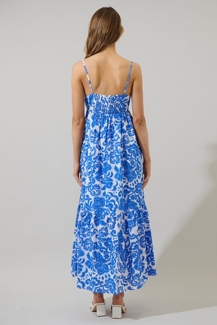 Magee Floral Cabana Flowy Maxi Dress