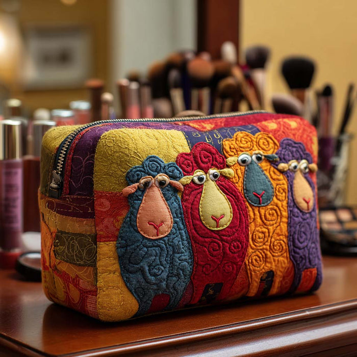 Makeuptaske "Farverige Får"