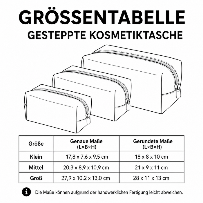 Makeuptaske Regnbuestriber