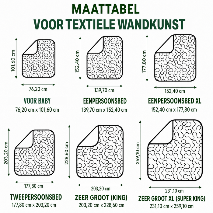 Marieke - Tekstil vægkunst Drømmende Akvatisk