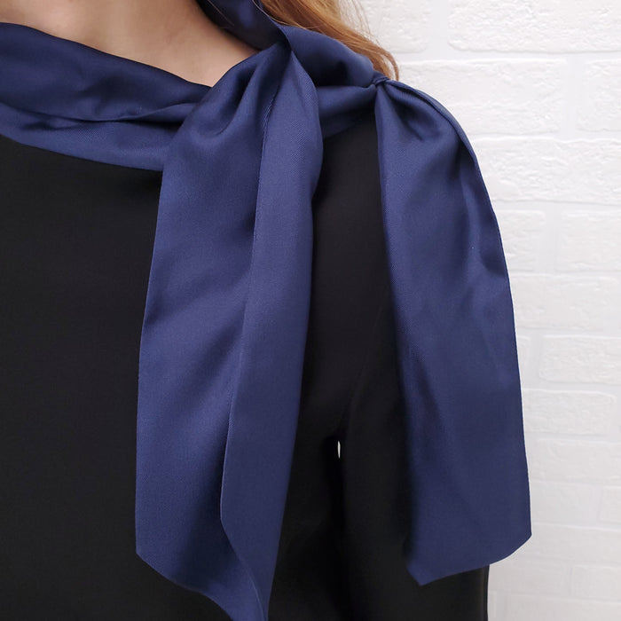 MARNI BLACK DRESS WITH BLUE COLLOR - SIZE 40