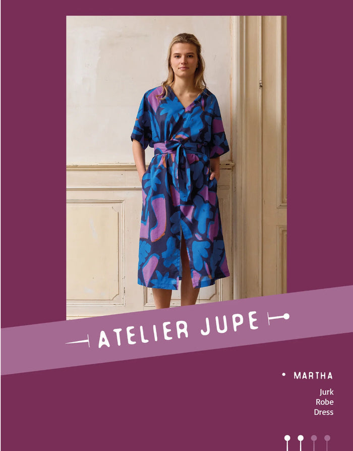 Martha Dress Paper Sewing Pattern, Atelier Jupe