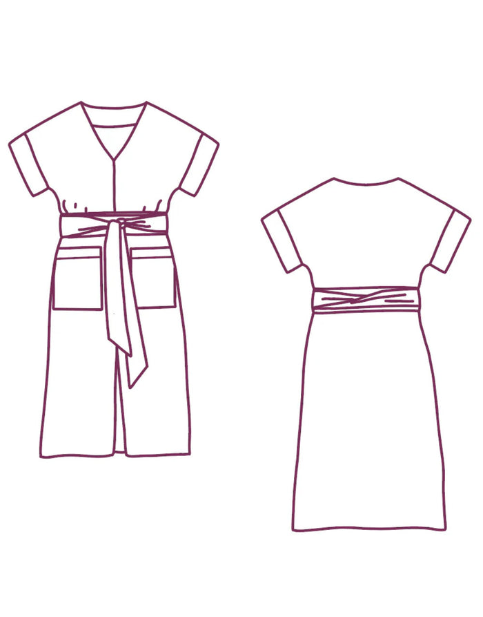 Martha Dress Paper Sewing Pattern, Atelier Jupe