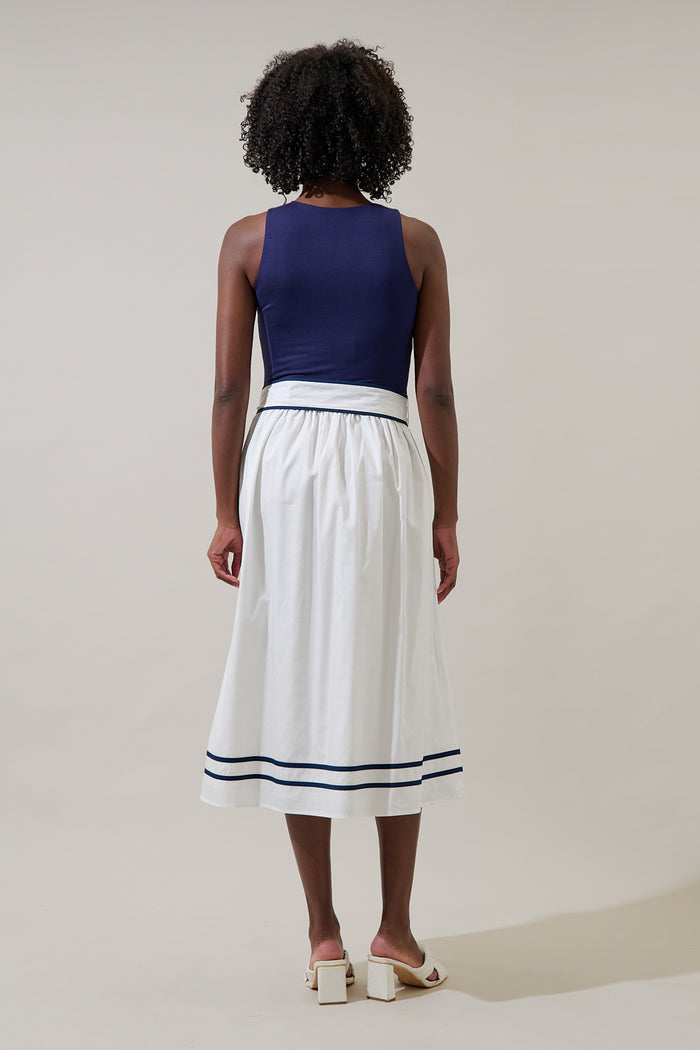 Mavie Color Block Midi Dress