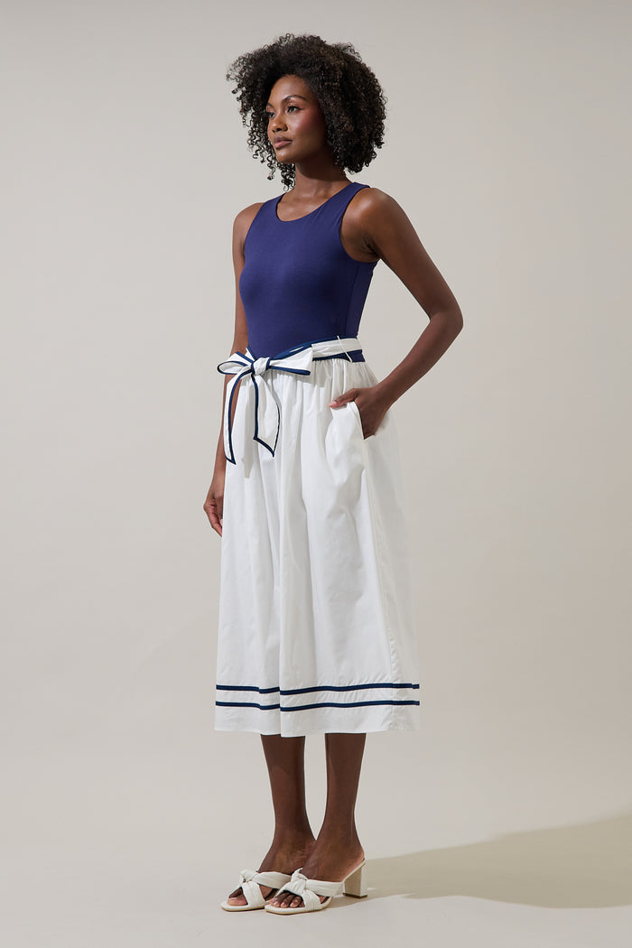 Mavie Color Block Midi Dress