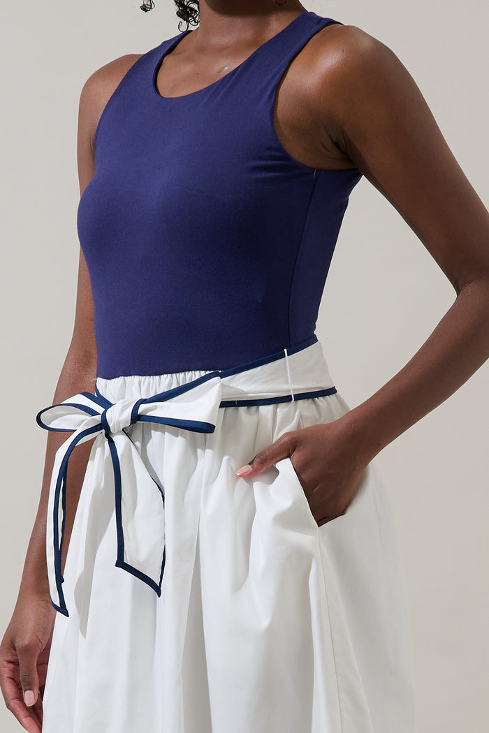 Mavie Color Block Midi Dress