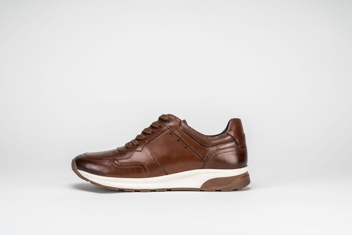 Max Leather Trainers in Tan