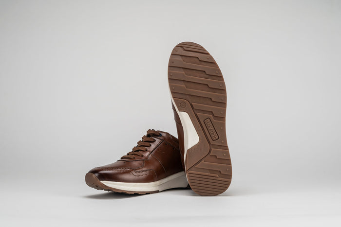 Max Leather Trainers in Tan