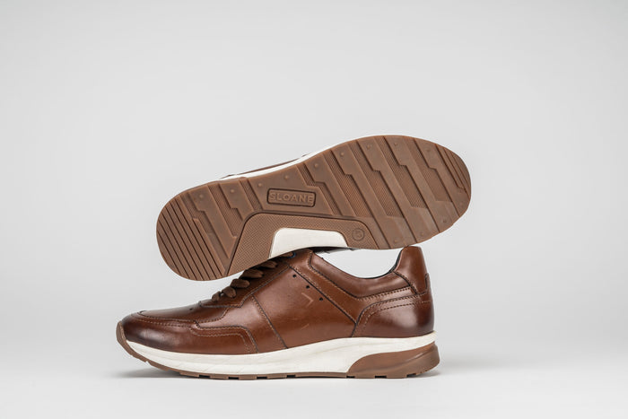 Max Leather Trainers in Tan