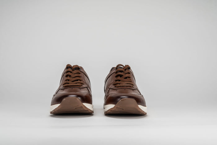 Max Leather Trainers in Tan