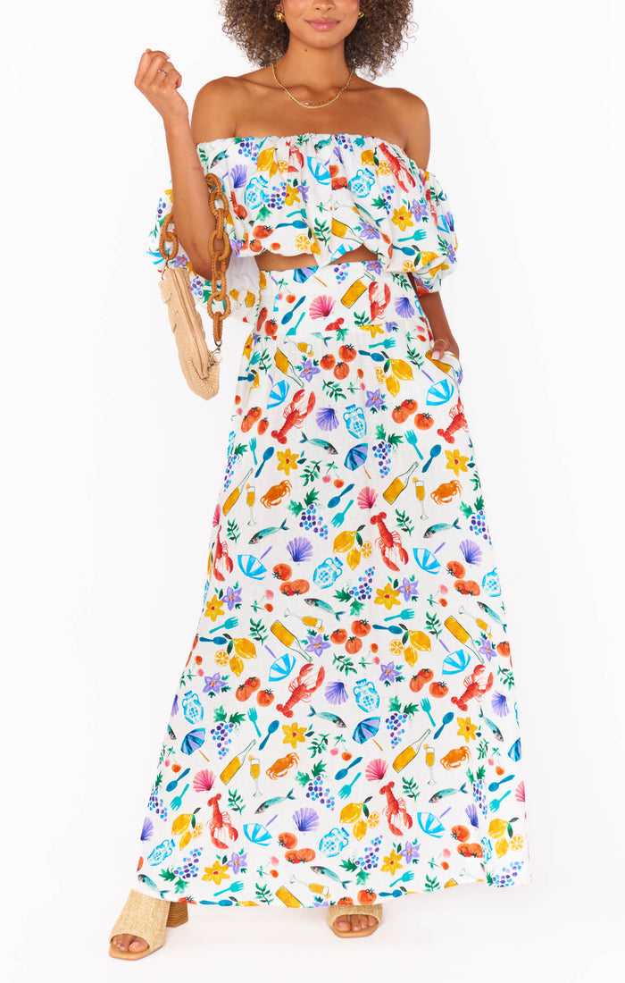 Melody Swing Skirt ~ Italian Picnic Linen