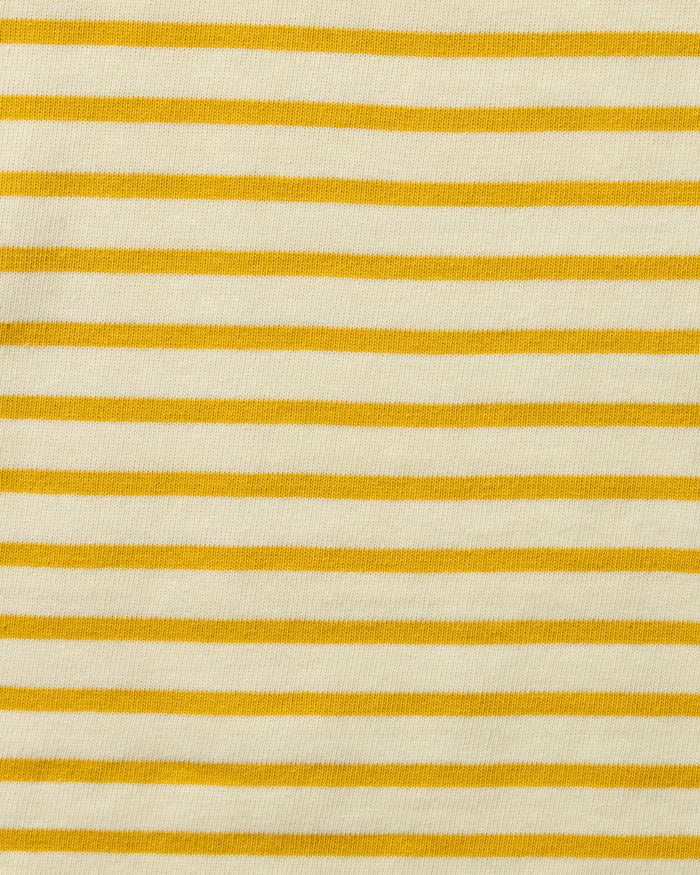 Men's Breton Stripe Boatneck Tee in Off White/Mango