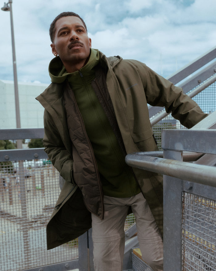 Men's Citytrek 2L Rain Insulated 3in1 Parka -  Light Moss