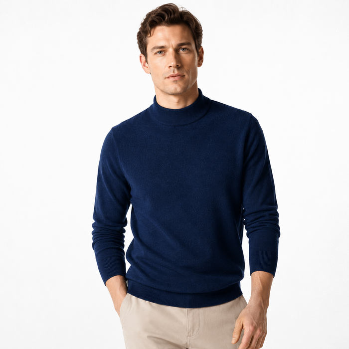 Men's Mock Neck Shirt Slim Fit Long Sleeve Top Everyday