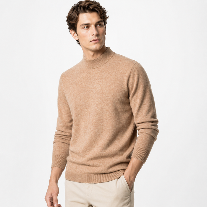 Men's Mock Neck Shirt Slim Fit Long Sleeve Top Everyday