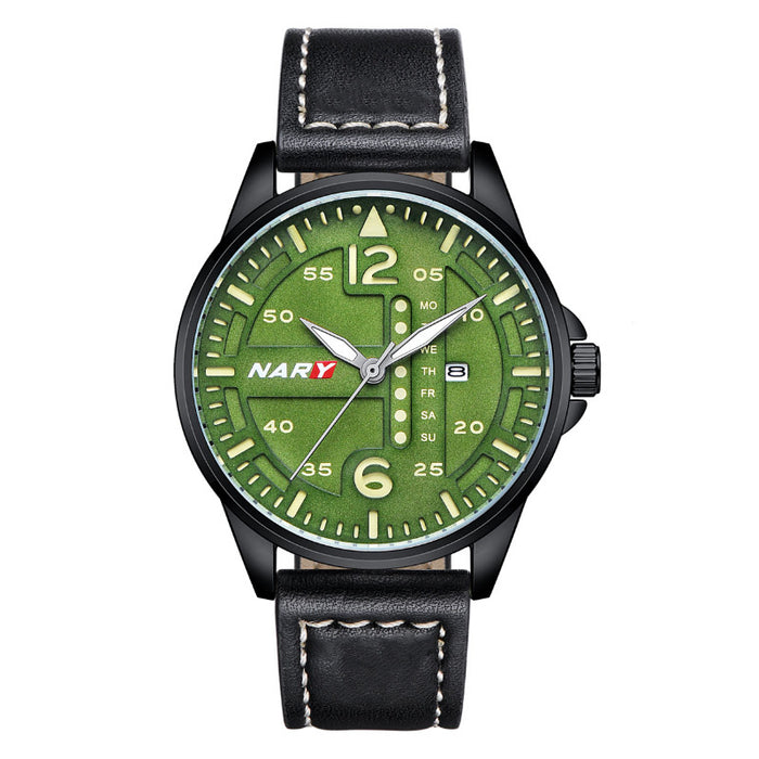 men quartz watch premium alloy case refined everyday wear detail