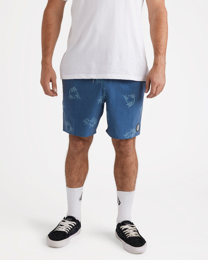 Mens Regal Trop Psych Cotton 17" Boardshorts