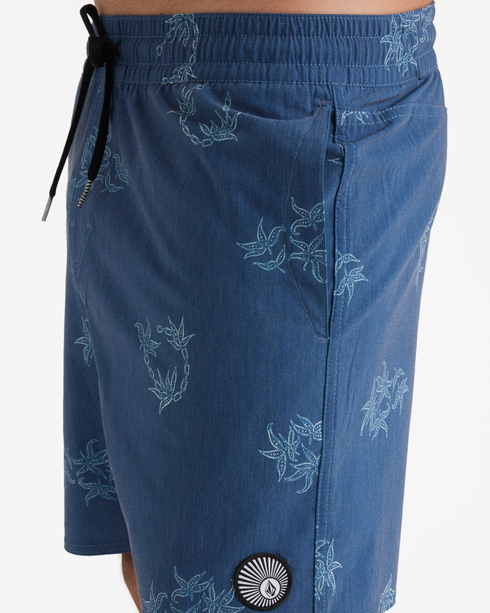Mens Regal Trop Psych Cotton 17" Boardshorts