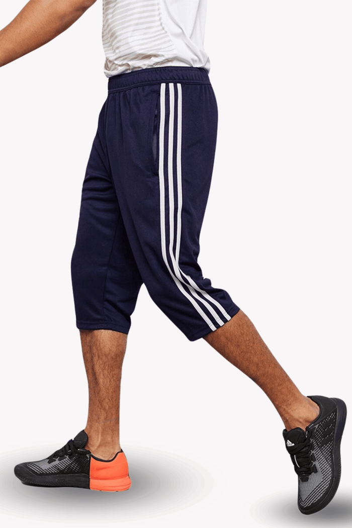 Buy Men Navy Side Stripe 3 Quarter Shorts Online - Hinz Clothing