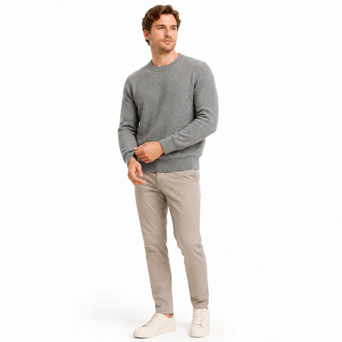 Men's Wool Sweater - Refined Warmth for Winter Layering