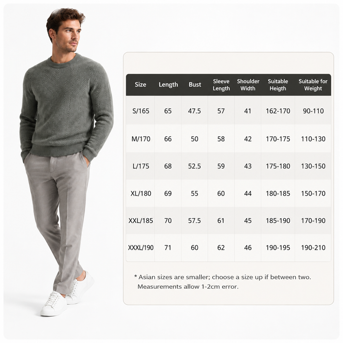 Men's Wool Sweater - Refined Warmth for Winter Layering