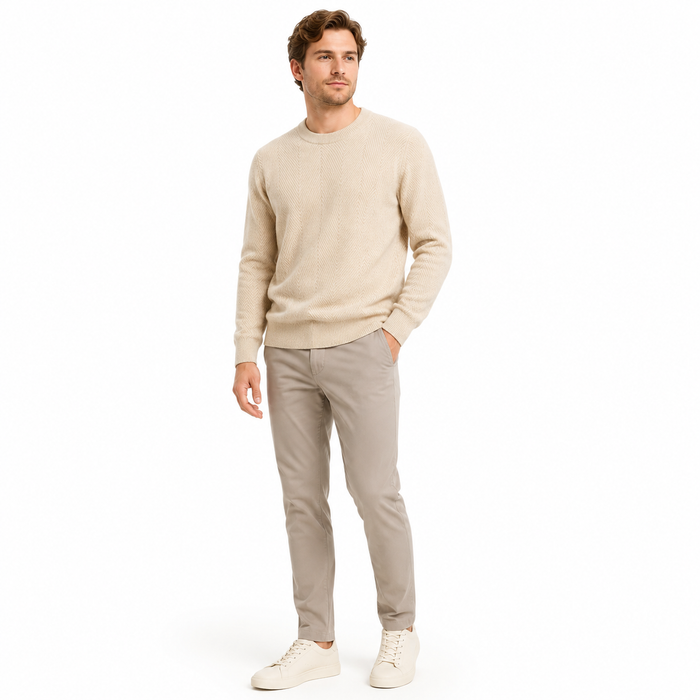 Men's Wool Sweater - Refined Warmth for Winter Layering