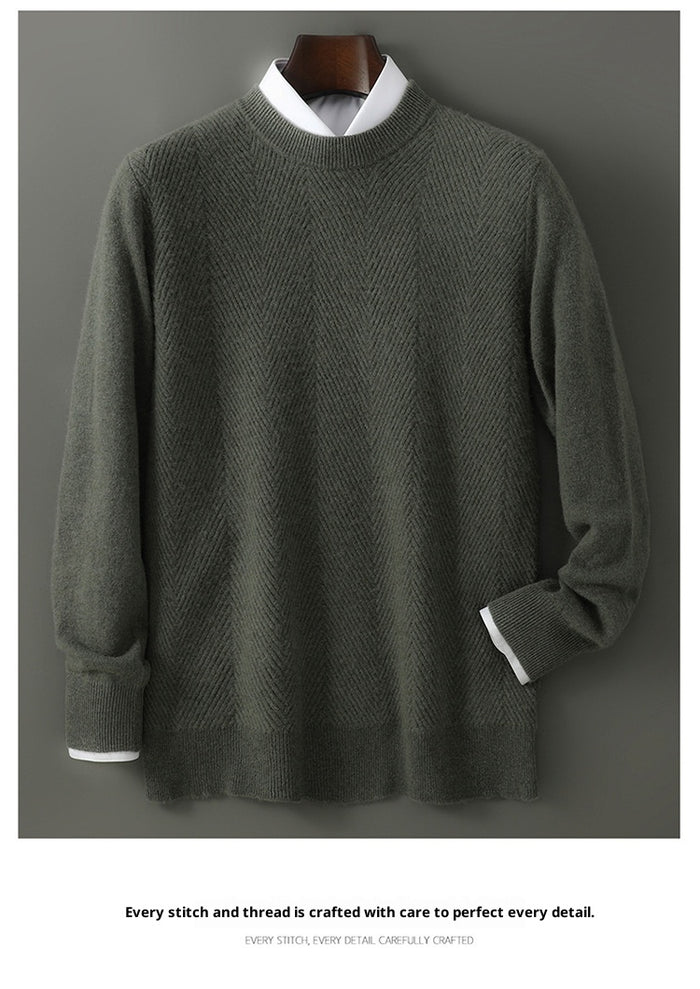 winter sweater men neutral color palette premium knitwear