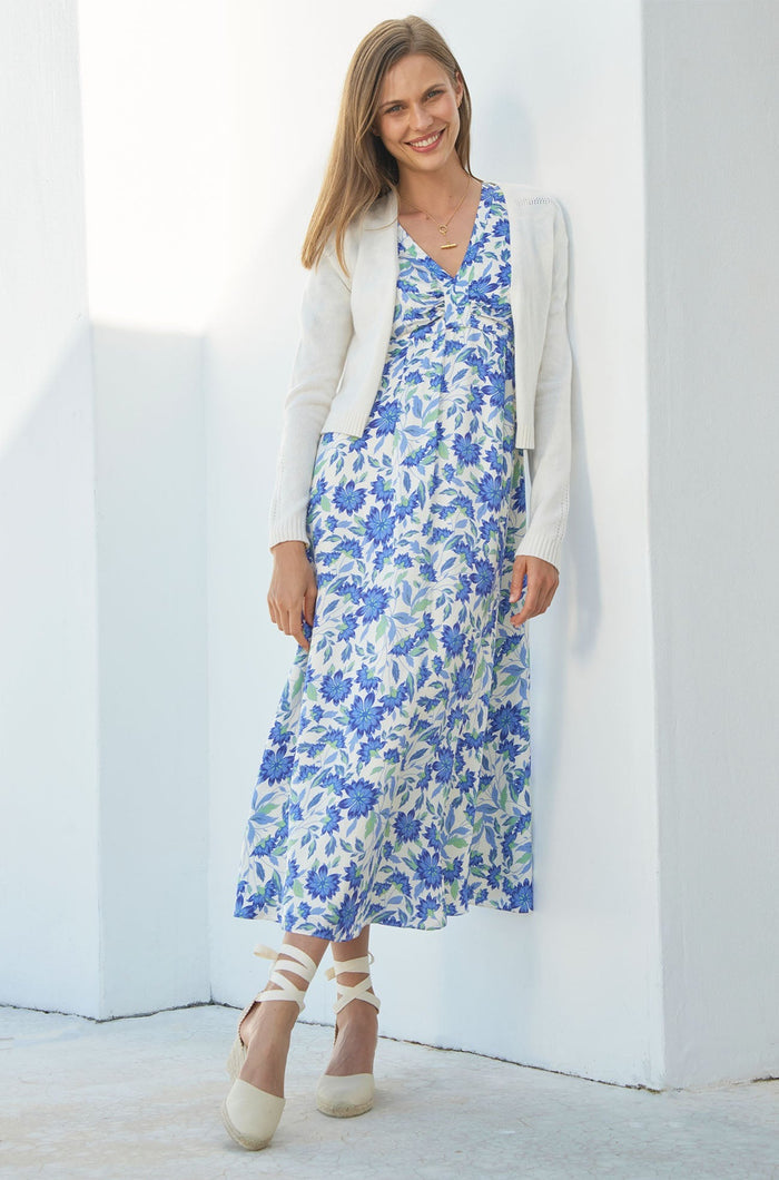 Merino Wool Edge To Edge Cardigan | Ivory - Aspiga